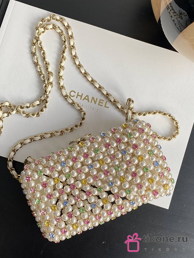 Chanel Evening Glass Pearls Transparent & Multicolor - 17x11x7cm - 1