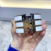 Hermes Bracelet White, Gold plated  - 4