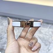 Hermes Bracelet White, Gold plated  - 2