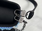 Dior Lady Black Satin And Turquoise Beaded Fringe D-Joy Bag - 4