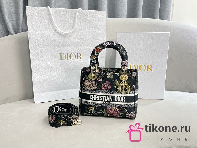 Christian Dior Lady Flower Patterns Street - 24x20x11cm - 1