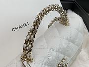 Chanel White Chain Bag With Hollow Handle - 18x10x4.5cm - 5