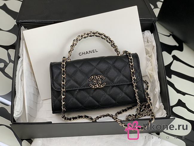 Chanel Black Chain Bag With Hollow Handle - 18x10x4.5cm - 1