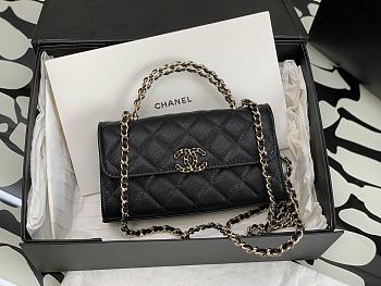 Chanel Black Chain Bag With Hollow Handle - 18x10x4.5cm