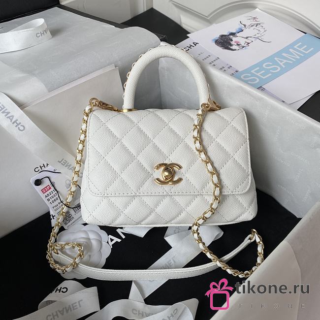 Chanel 19 Coco White Handle  - 1