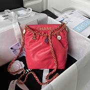 Chanel Small Pink Bucket Bag Lambskin - 17x16x7cm - 1