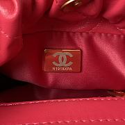 Chanel Small Pink Bucket Bag Lambskin - 17x16x7cm - 5