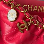 Chanel Small Pink Bucket Bag Lambskin - 17x16x7cm - 3