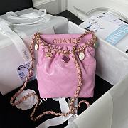 Chanel Small Light Pink Bucket Bag Lambskin - 17x16x7cm - 1