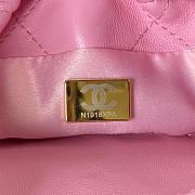 Chanel Small Light Pink Bucket Bag Lambskin - 17x16x7cm - 5