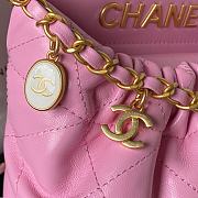 Chanel Small Light Pink Bucket Bag Lambskin - 17x16x7cm - 4