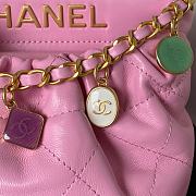 Chanel Small Light Pink Bucket Bag Lambskin - 17x16x7cm - 2