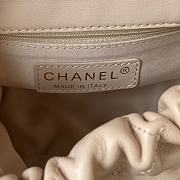 Chanel Small Beige Bucket Bag Lambskin - 17x16x7cm - 5