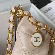 Chanel Small Beige Bucket Bag Lambskin - 17x16x7cm - 4