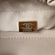 Chanel Small Beige Bucket Bag Lambskin - 17x16x7cm - 3