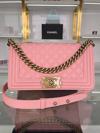 Chanel Pink Leboy Aged Gold - 25x15x8cm