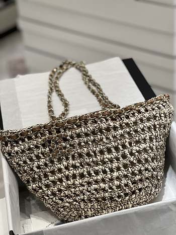 Chanel Crochet Small Shopping Bag - 20x36x12cm