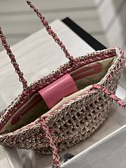 Chanel Crochet Small Pink Shopping Bag - 20x36x12cm - 2