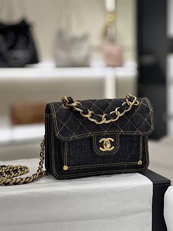 Chanel Classic Denim Bag In Mini Size