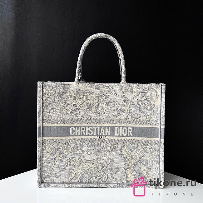 Dior Tote Jungle Tiger New Gray 42 - 1