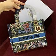 Dior Lady Blue Multicolor Étoile de Voyage Embroidery - 24x20x11cm - 3