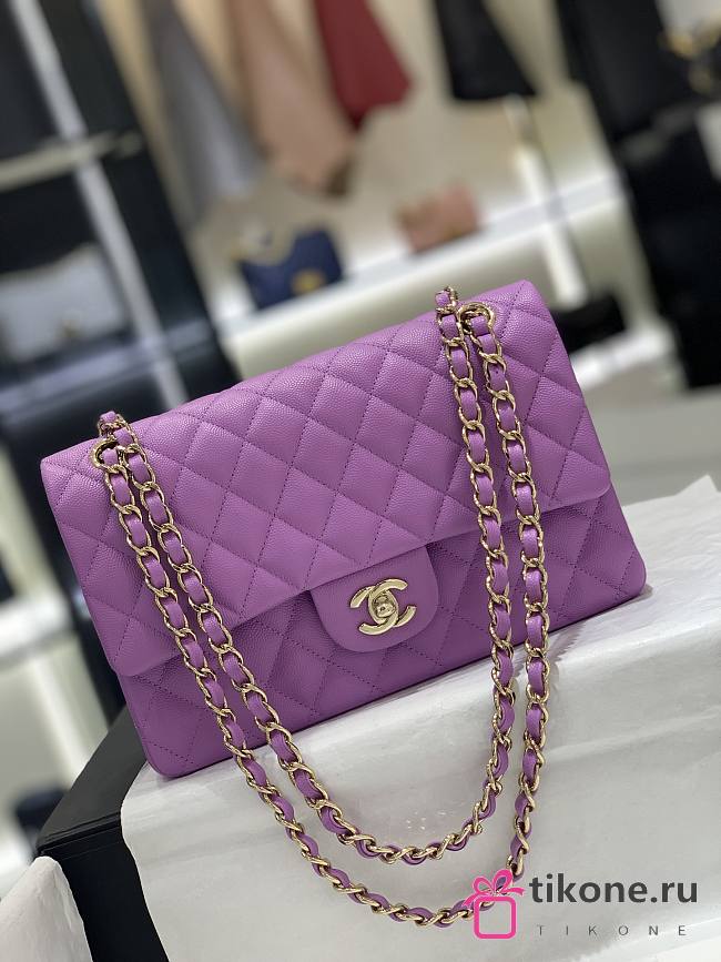 Chanel 25 Purple Classic Flap Bag - 1