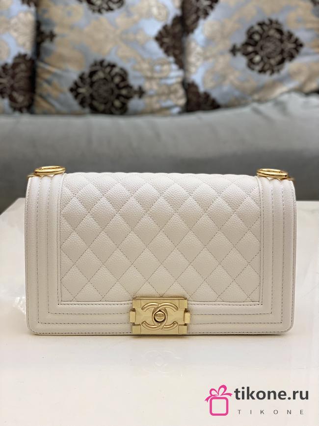 Chanel Leboy White in Gold Hardware - 25x15x9cm - 1