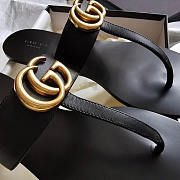 Gucci Black GG Marmont' Flip-Flop - 4