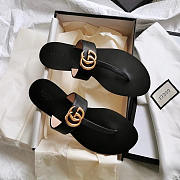 Gucci Black GG Marmont' Flip-Flop - 3