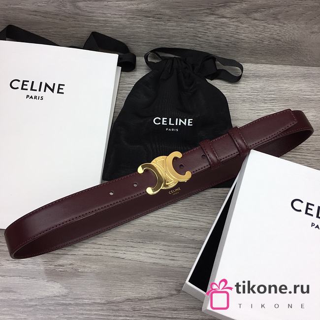 Celine Arc de Triomphe Purple Tambourine Belt - 2.5cm - 1