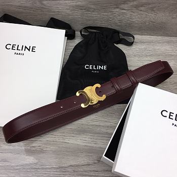 Celine Arc de Triomphe Purple Tambourine Belt - 2.5cm