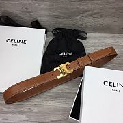 Celine Arc de Triomphe Brown Belt - 2.5cm - 1