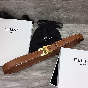 Celine Arc de Triomphe Brown Belt - 2.5cm