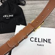 Celine Arc de Triomphe Brown Belt - 2.5cm - 2