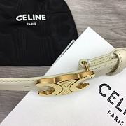 Celine Arc de Triomphe White Belt - 2.5cm - 2