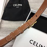 Celine Arc de Triomphe Brown belt width 1.8cm - 2