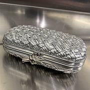 Bottega Veneta Silver Metallic Leather - 19x11.5x5cm - 4