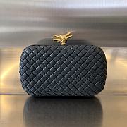 Bottega Veneta Black Metallic Leather - 19x11.5x5cm - 1