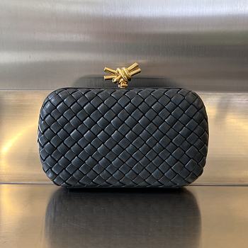 Bottega Veneta Black Metallic Leather - 19x11.5x5cm