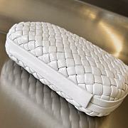 Bottega Veneta White Metallic Leather - 19x11.5x5cm - 5