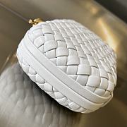 Bottega Veneta White Metallic Leather - 19x11.5x5cm - 4