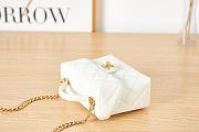 Chanel Small Vanity Case Grained Calfskin & Gold-Tone Metal White - 3