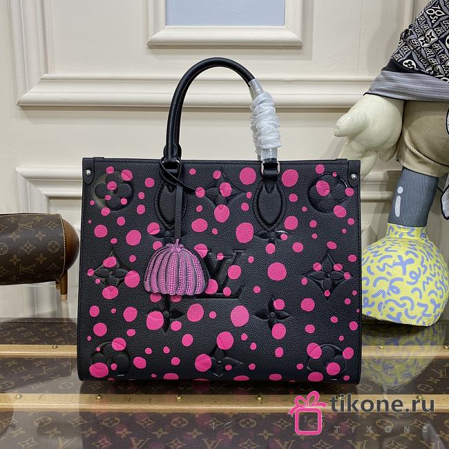 LV x YK OnTheGo MM Rose Red Polka Dot  - 1