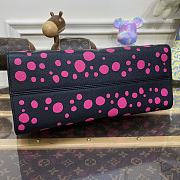 LV x YK OnTheGo MM Rose Red Polka Dot  - 4