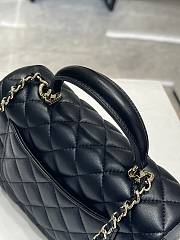 Chanel Mini Flap Bag Black Lambskin Leather Top Handles - 20×6x13cm - 5