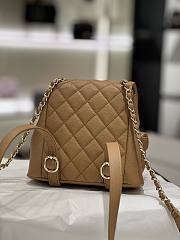 Chanel 23A Duma Backpack Large Caviar Brown - 20x21x11cm - 4