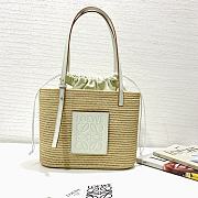 Loewe Small Basket Bag In Natural and White Color - 27x20x10cm - 1