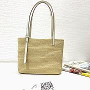 Loewe Small Basket Bag In Natural and White Color - 27x20x10cm - 2