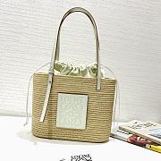 Loewe Small Basket Bag In Natural and White Color - 27x20x10cm - 3