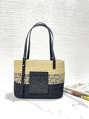 Loewe Small Basket Bag In Natural and Black Color- 27x20x10cm - 1